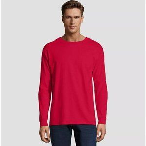 Hanes beffy Men Long Sleeve Sweatshirt red L /M